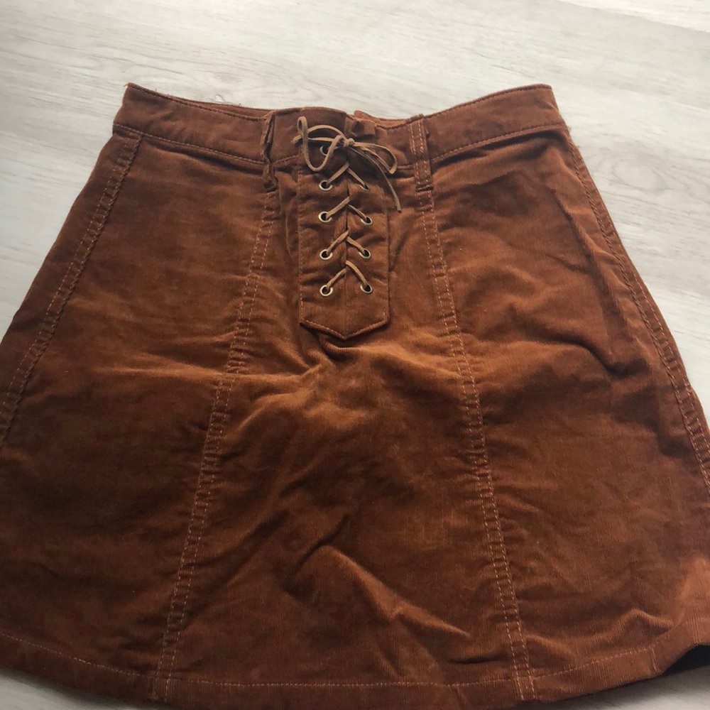 Tillys tie up corduroy skirt
